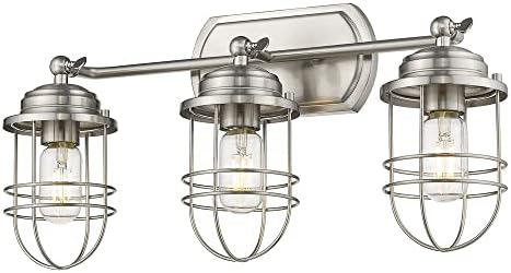 Golden Lighting Seaport 3 Light Semi-Flush Ceiling - 60W