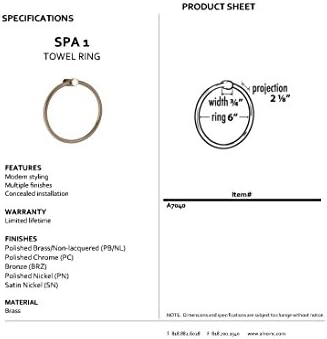 Alno A7040-PN Spa 1 Modern Towel Rings