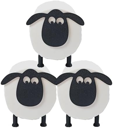 adorable sheep-shaped toilet paper holder set