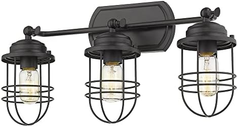 Golden Lighting Seaport 3 Light Semi-Flush Ceiling - 60W