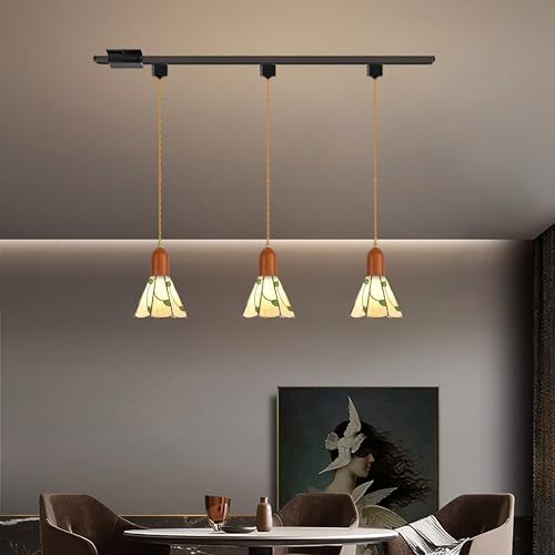 Retro Green Leaves Pendant Light