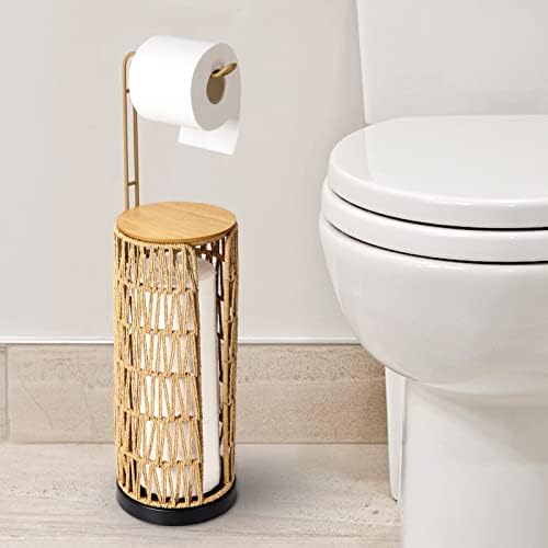 Trongee Freestanding Toilet Paper Holder with Storage