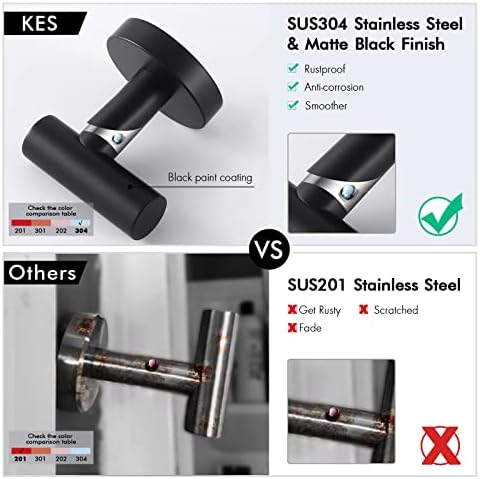 2-Pack Stainless Steel Wall-Mounted Towel Hook Set