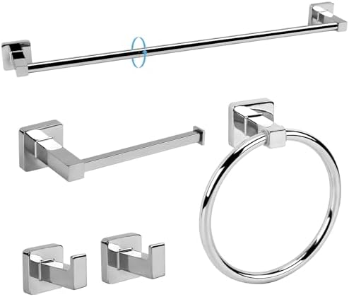 Premium Polished Chrome Bathroom Hardware Set for a Crystal-Clear Home