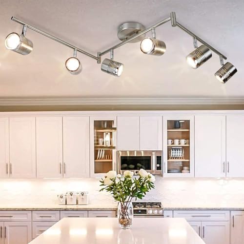 DINGLILIGHTING 6 Light Track Lighting Kit for Ceiling