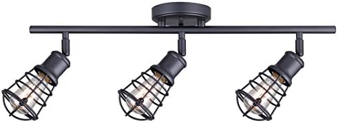 Versatile Track Lighting Graphite Finish - 3x 60W Bulbs Included