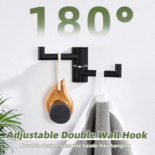 Sturdy 2-Arm bath Swivel Towel Holder for Home Kitchen