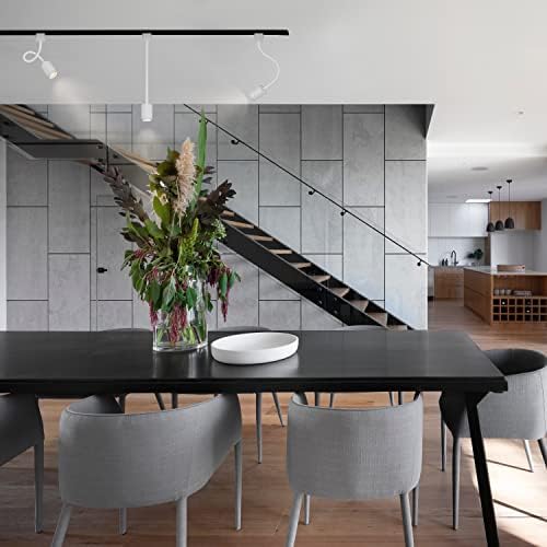 Set of Three Flexible Modular Aluminum Track Lighting Systems with Cool White