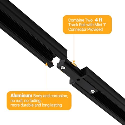 VANOOPEE H Track Lighting Rails Kit Durable Easy to Install