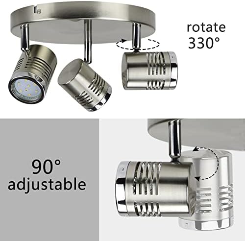 Industrial Lighting Kit 3-Light Track Ceiling Lighting
