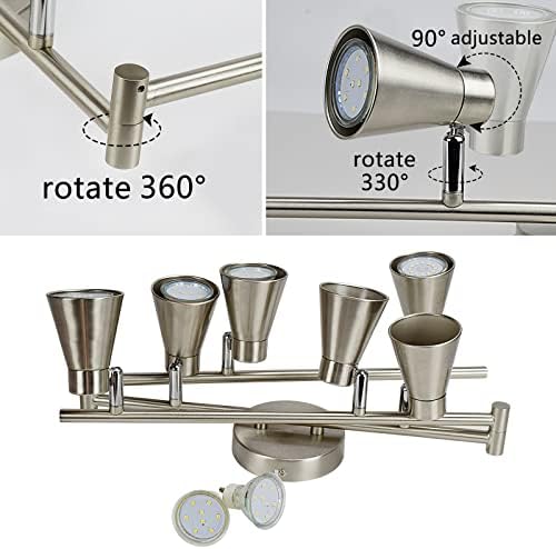 Illuminate Your Space with 6-Light Flexible LED Spot Lighting
