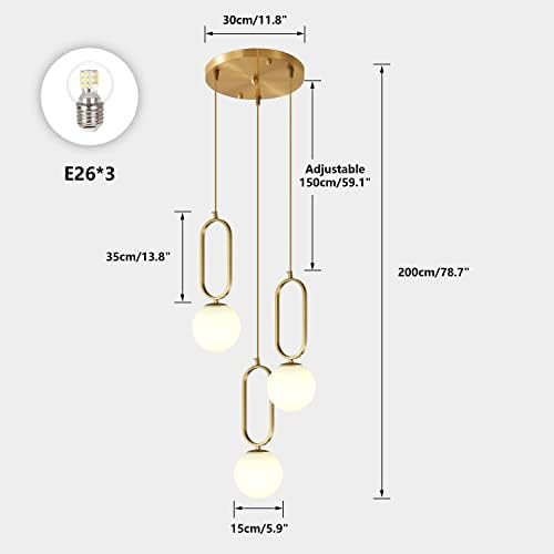 Chic 3-Light Globe Pendant Light