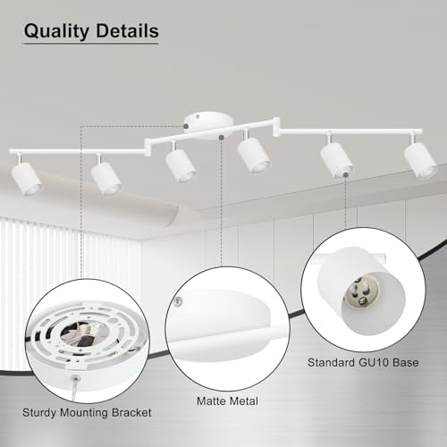 6-Light Track Ceiling Kit with Matte Black Finish