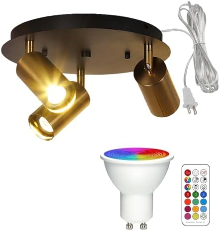 Adjustable Ceiling Spotlight with Color Changing RGB