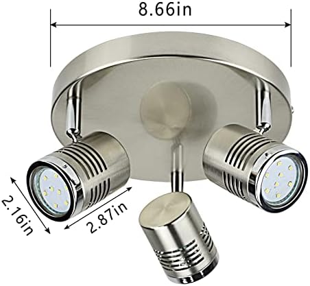Industrial Lighting Kit 3-Light Track Ceiling Lighting