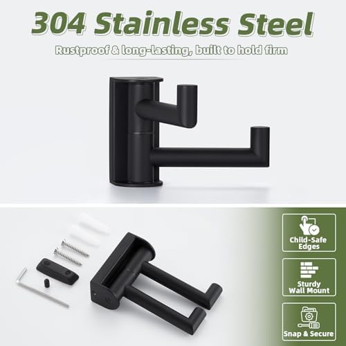 Sturdy 2-Arm bath Swivel Towel Holder for Home Kitchen