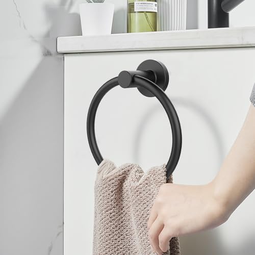 SetSail Black Wall-Mounted Towel Holder Toilet Paper