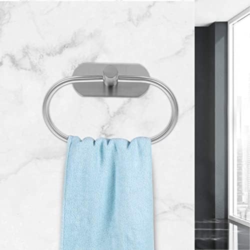 Sturdy Oval Towel Holder - Rust-Free Wall-Mounted Bath Organizer