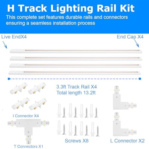 Sturdy H Track Lighting Rails Kit