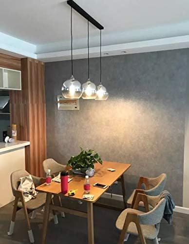 Dimmable Globe Pendant Light with Chrome Shade