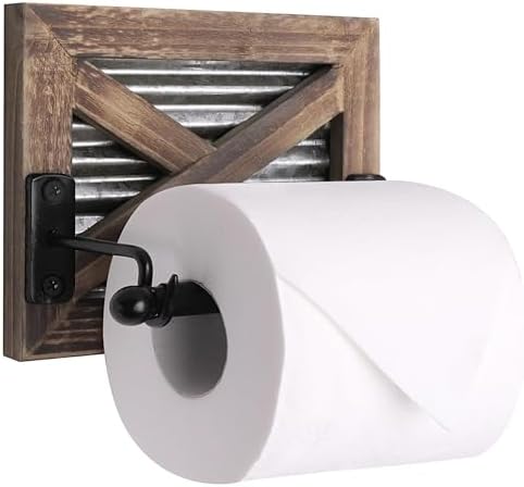 autumn alley rustic barn door toilet paper holder