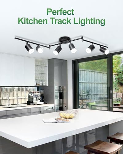 6-Way Track Lighting Kit for Modern Home