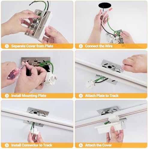 12-Light GU10 Track Lighting Kit with Modern Design