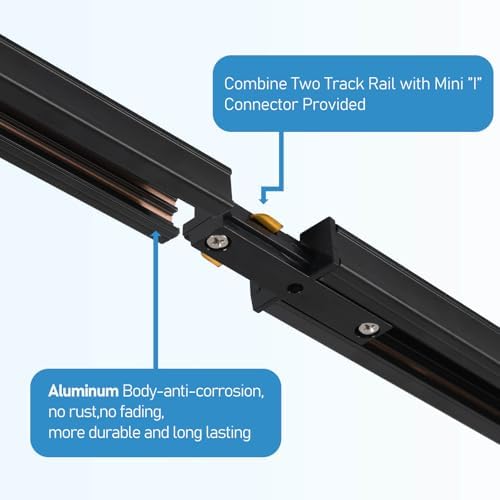 Hiiglxii 4-Light LED Track Lighting Kit for Ceiling Spot Lights