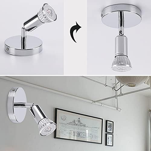 KISUFU Track Lighting Kit 24W 4 Head Foldable Ceiling Spotlight