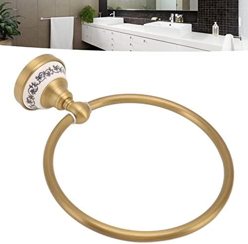 Antique Brass Towel Holder Wall-Mounted Space-Saving