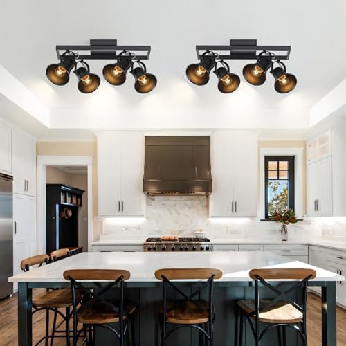 KEESFU Black Track Lighting for Kitchens Living Rooms