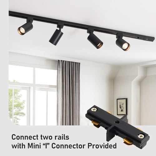 Hiiglxii 4-Light LED Track Lighting Kit for Ceiling Spot Lights