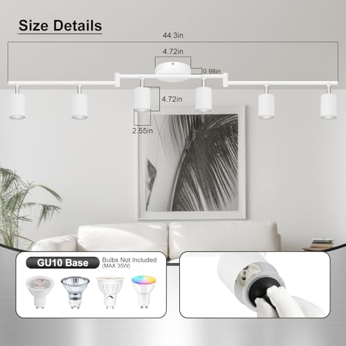 6-Light Track Ceiling Kit with Matte Black Finish