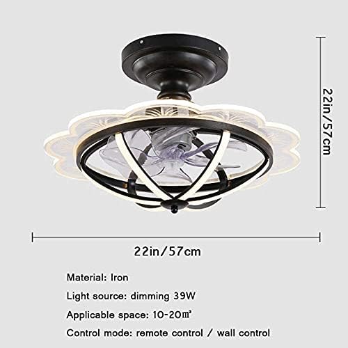 Curved Ceiling Fan with 5D Spiral Blade LED Lighting