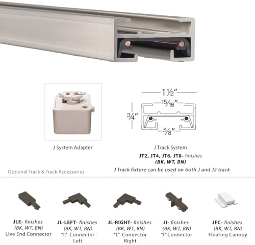 WAC Lighting 8FT Single Circuit Track with 2 Endcaps White