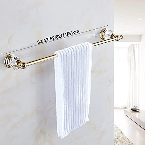 No Drill Towel Rail Space-Saving Brass Crystal Finish