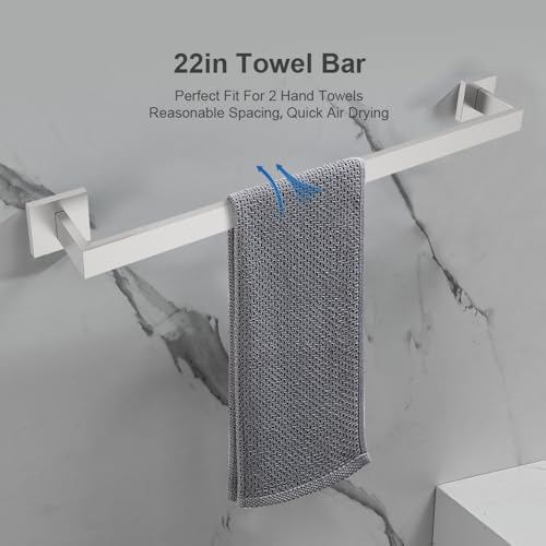 Stylish 5-Piece Bathroom Hardware Set with Brushed Nickel Finish