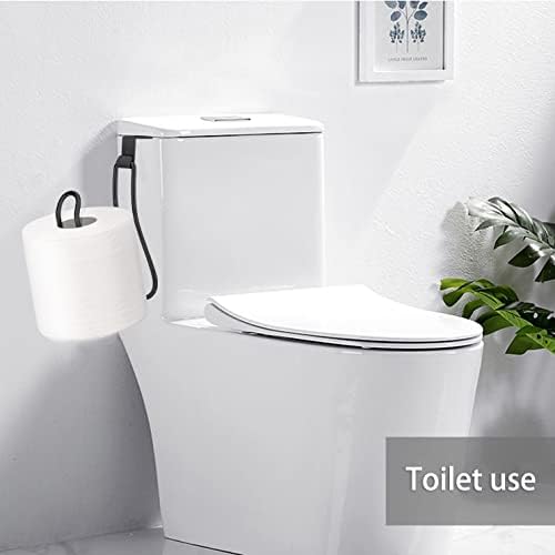 Space-Saving Over-the-Tank Toilet Paper Holder Black