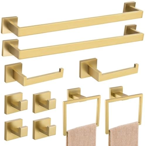 10-Piece High-Quality Stainless Steel Towel Bar Set for Bath Remodeling