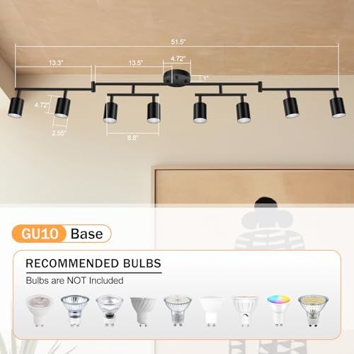 Modern Black Track Lighting Kit for kitchens and more
