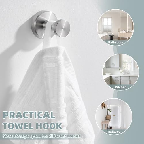 APLusee 304 Stainless Steel Towel Hook Bracket for Bathroom