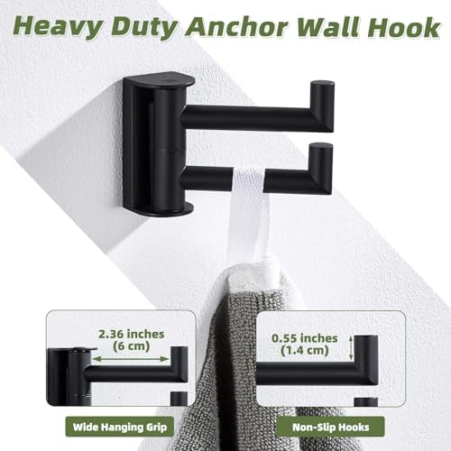 Sturdy 2-Arm bath Swivel Towel Holder for Home Kitchen