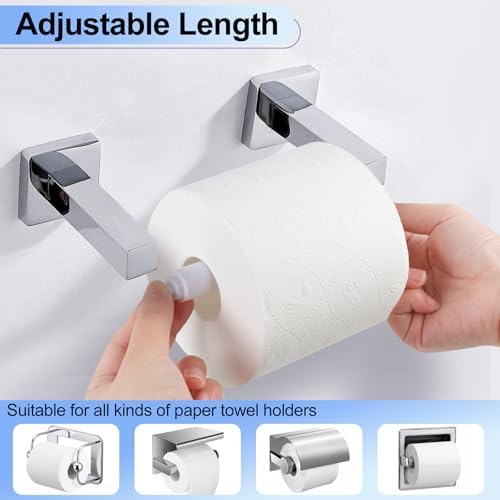 4-Pack Toilet Paper Holder Spring Rod White