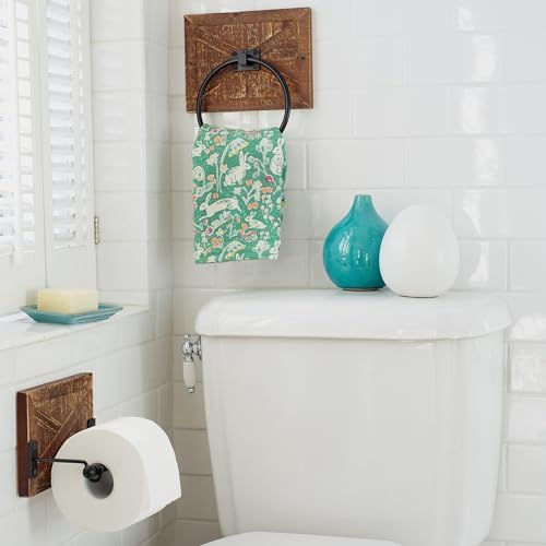 Autumn Alley Barn Wood Farmhouse Towel Ring