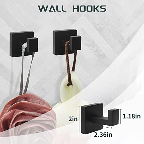 Dorudon atrox 5-Piece Black Towel Bar Set