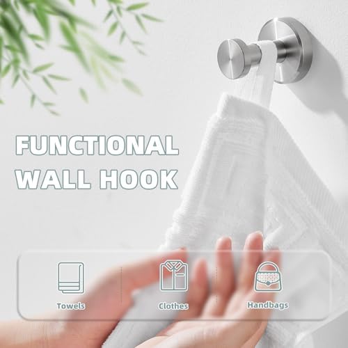 APLusee 304 Stainless Steel Towel Hook Bracket for Bathroom