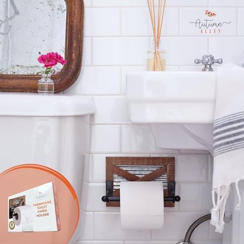 autumn alley rustic barn door toilet paper holder