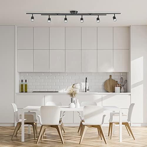Super Bright 6-Light LED Track Lighting - Matte Black
