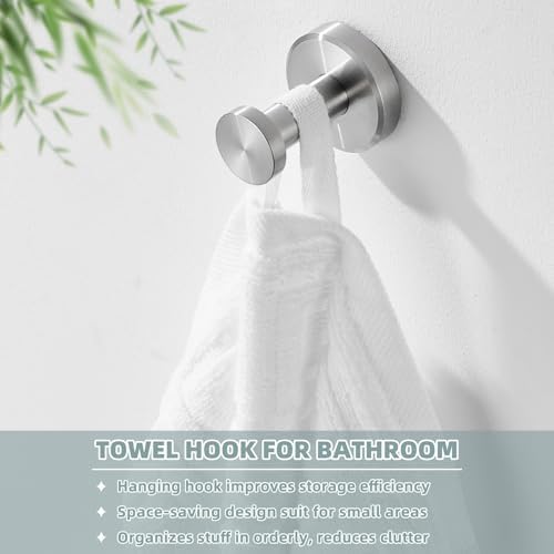 APLusee 304 Stainless Steel Towel Hook Bracket for Bathroom