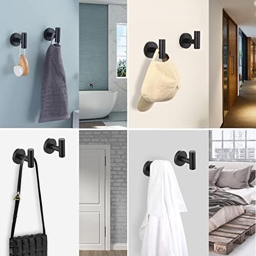 2-Pack Stainless Steel Wall-Mounted Towel Hook Set